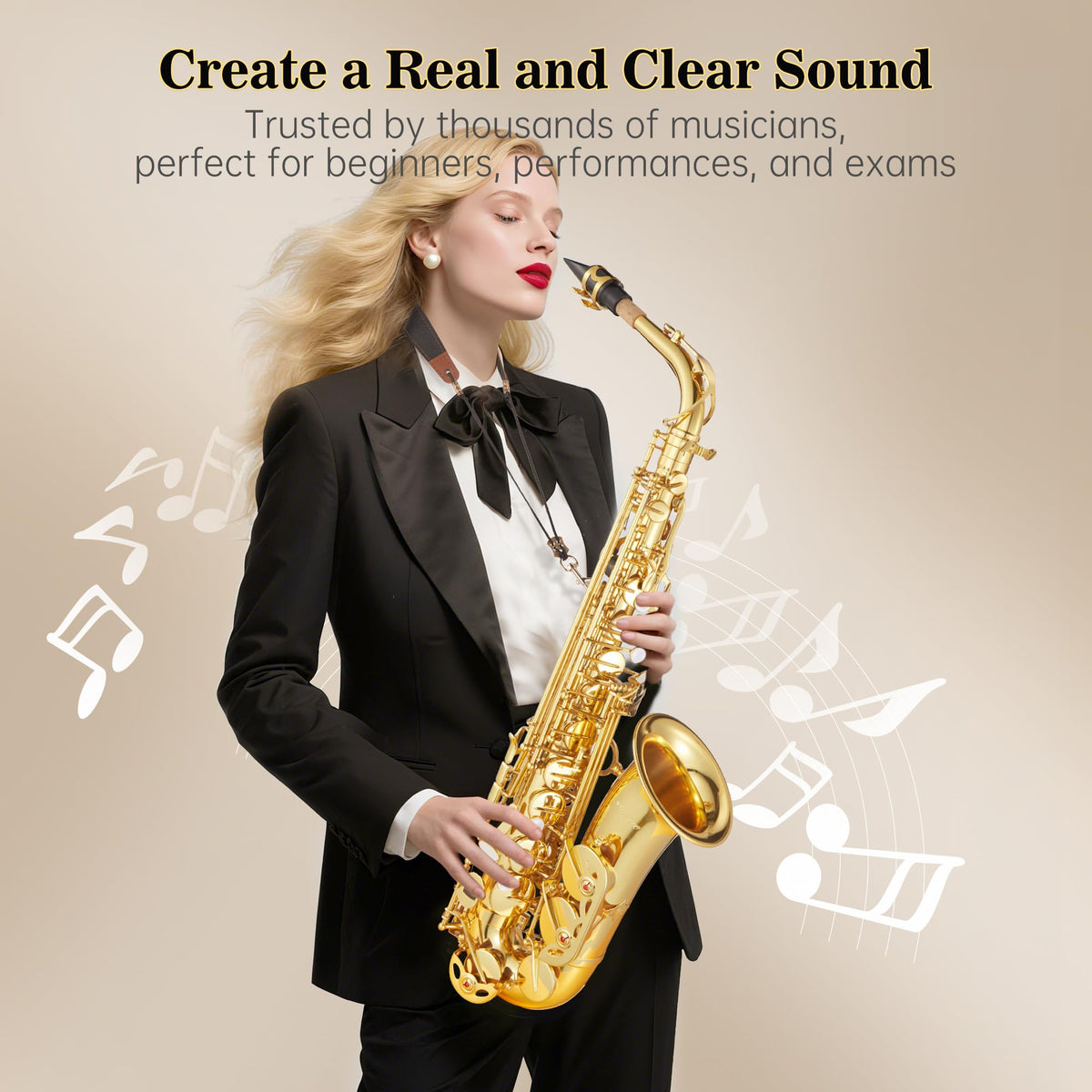 Alto Saxophone Copper Body Electroplated Gold Finish P1581