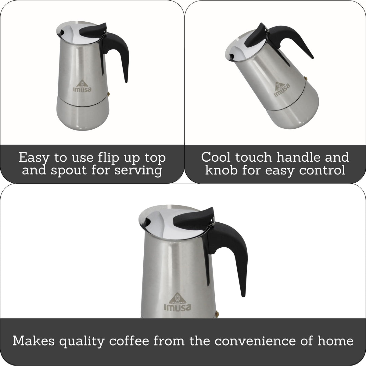 Stainless Steel Stovetop Espresso Coffeemaker 6-Cup N902640