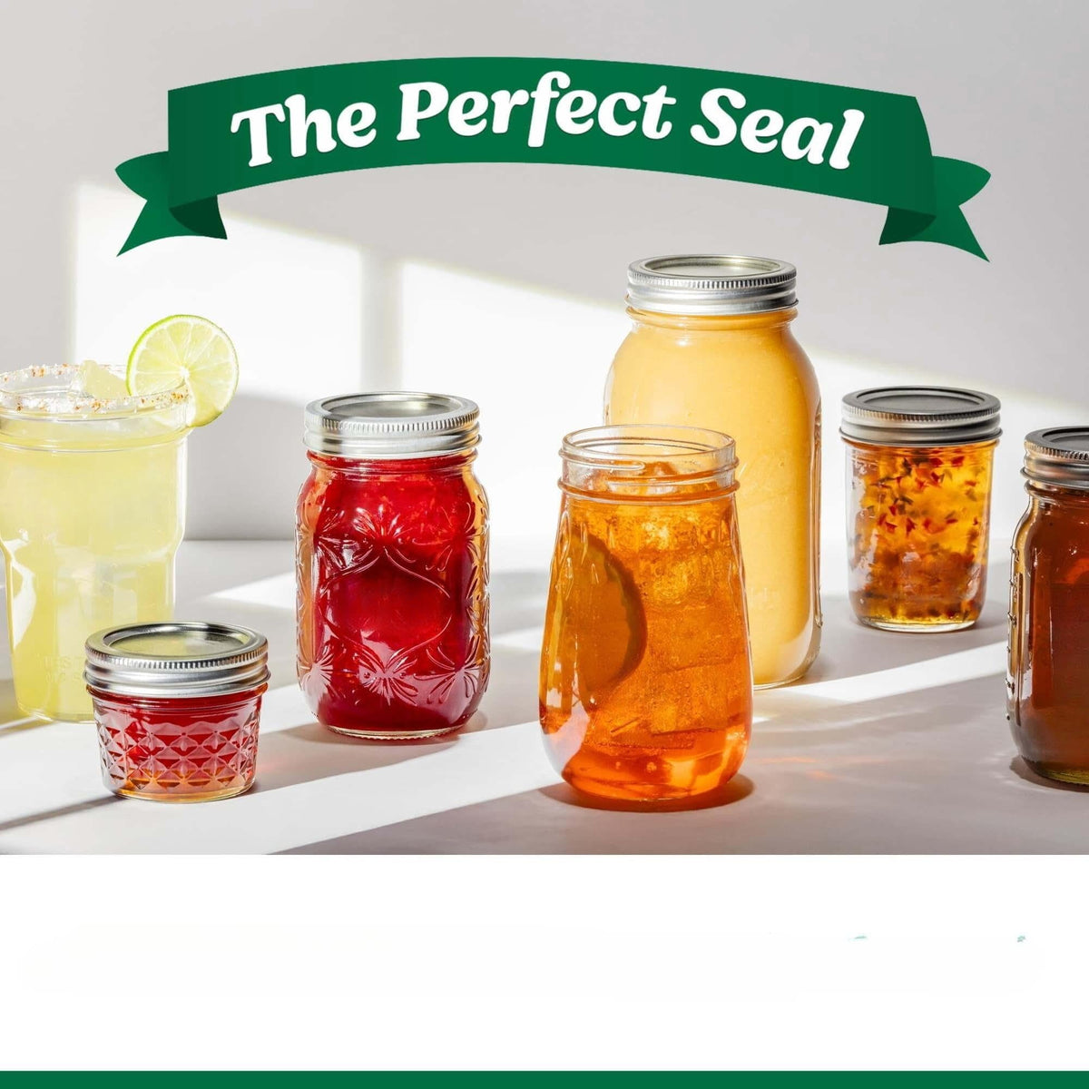 16 Oz Wide Mouth Glass Mason Jars with Lids & Bands, 12-Pack E201813