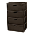 Brown 4-Drawer Storage Tower Q931427