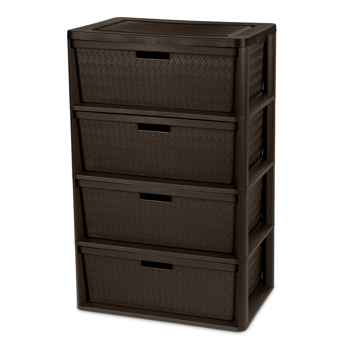 Brown 4-Drawer Storage Tower Q931427
