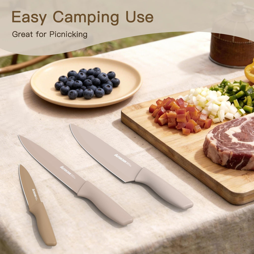 13 Piece Stainless Steel Kitchen Knife Set with Blade Guards C274896