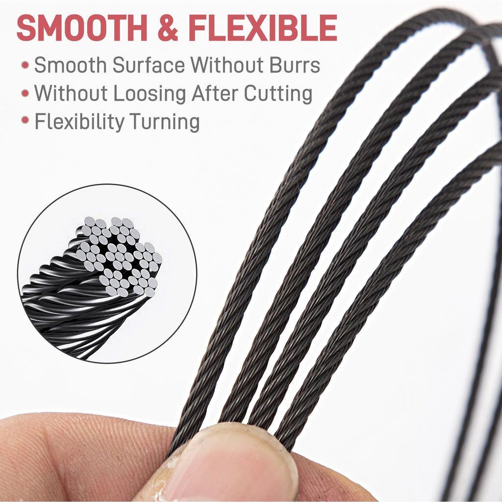 Black 1/8" Stainless Steel Cable Kit O746708