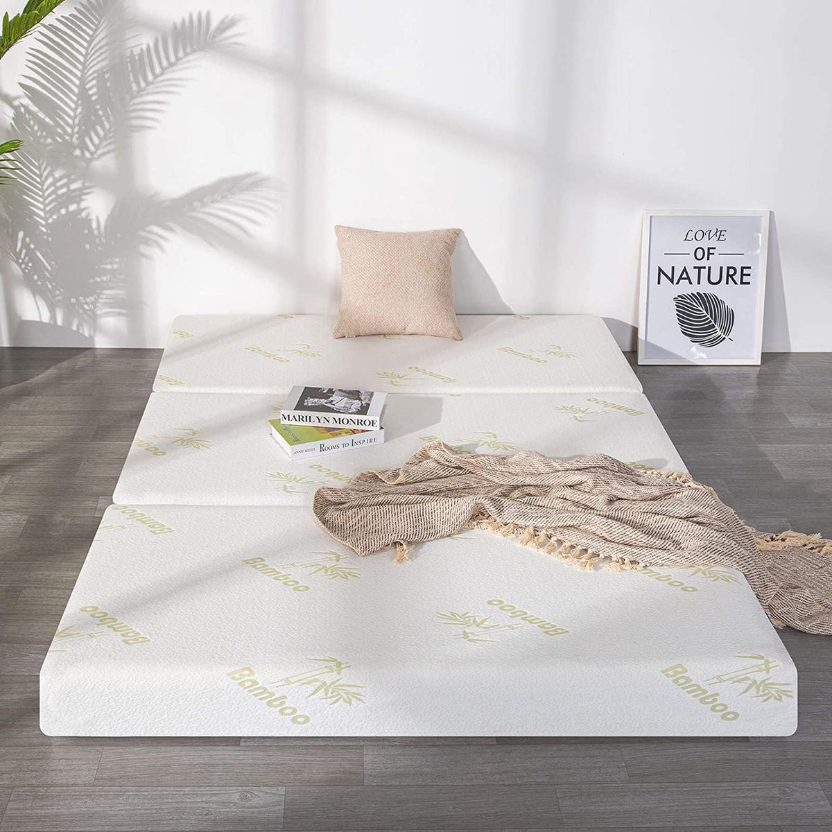 6 Inch Trifold Memory Foam Queen Mattress P463316