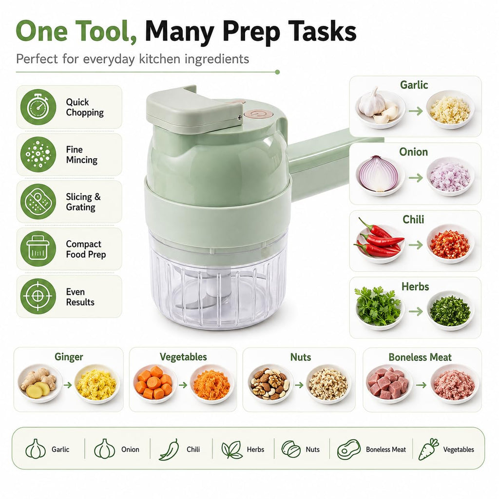 Handheld Electric Vegetable Cutter Set E996