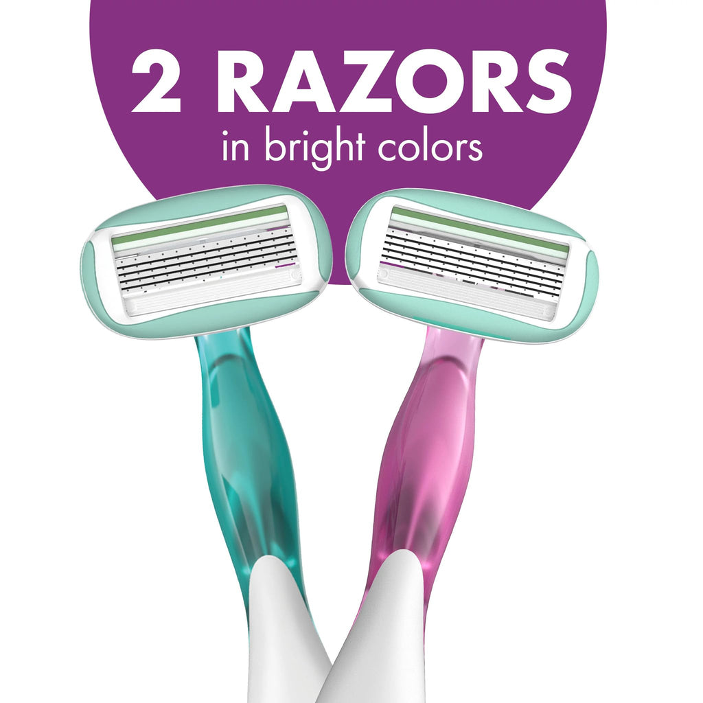 5 Blade Womens Disposable Razors, 2 Count B201357