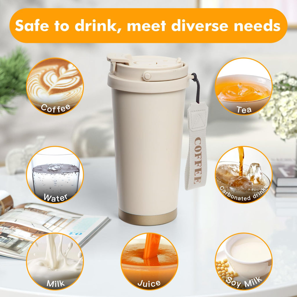 2 Pack 17oz Insulated Stainless Steel Coffee Mug R39871