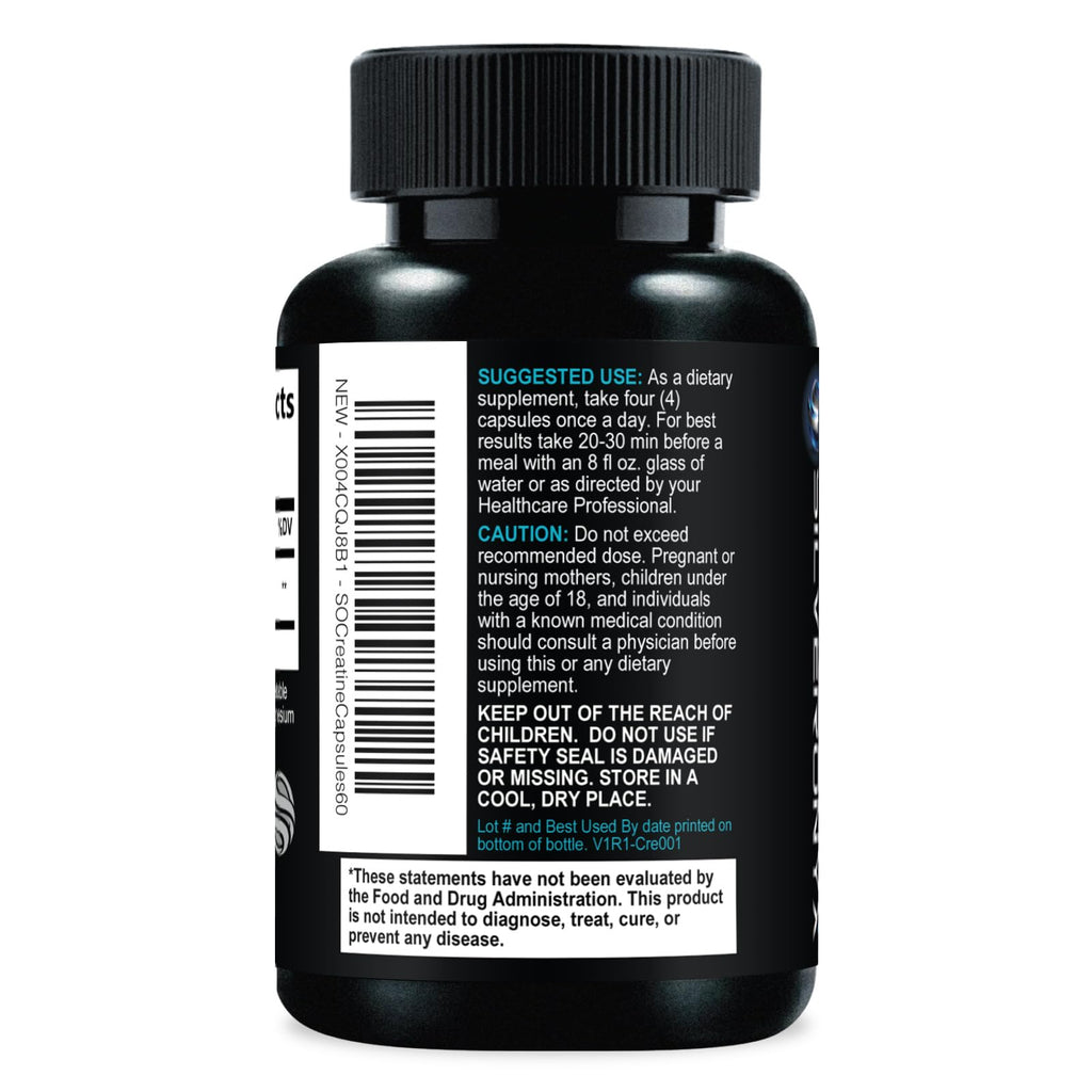 Micronized Creatine Monohydrate 3000mg 60 Capsules R449001