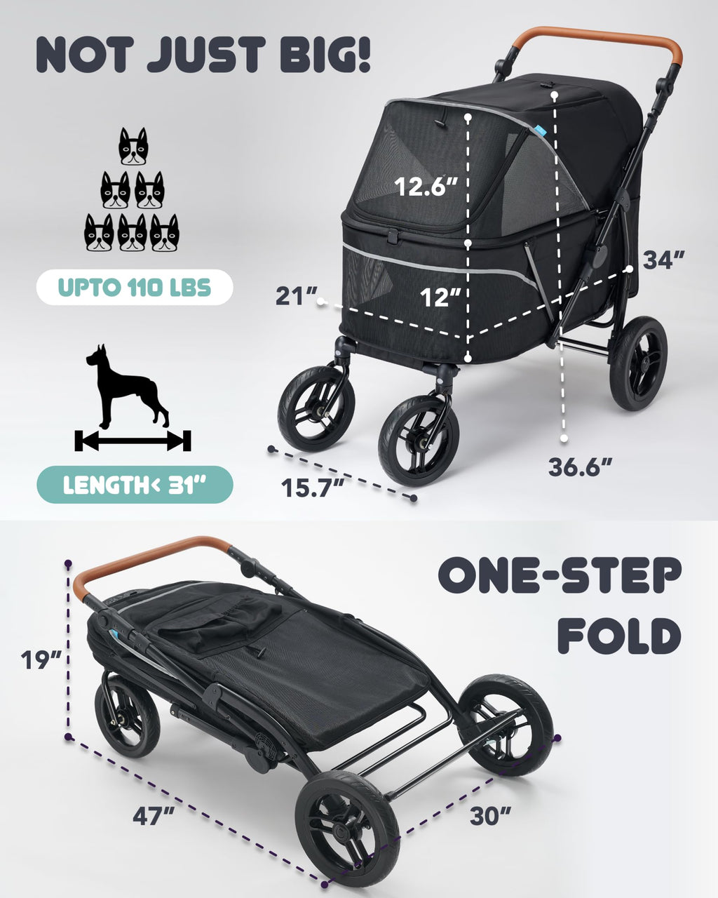 Large Pet Stroller P1562