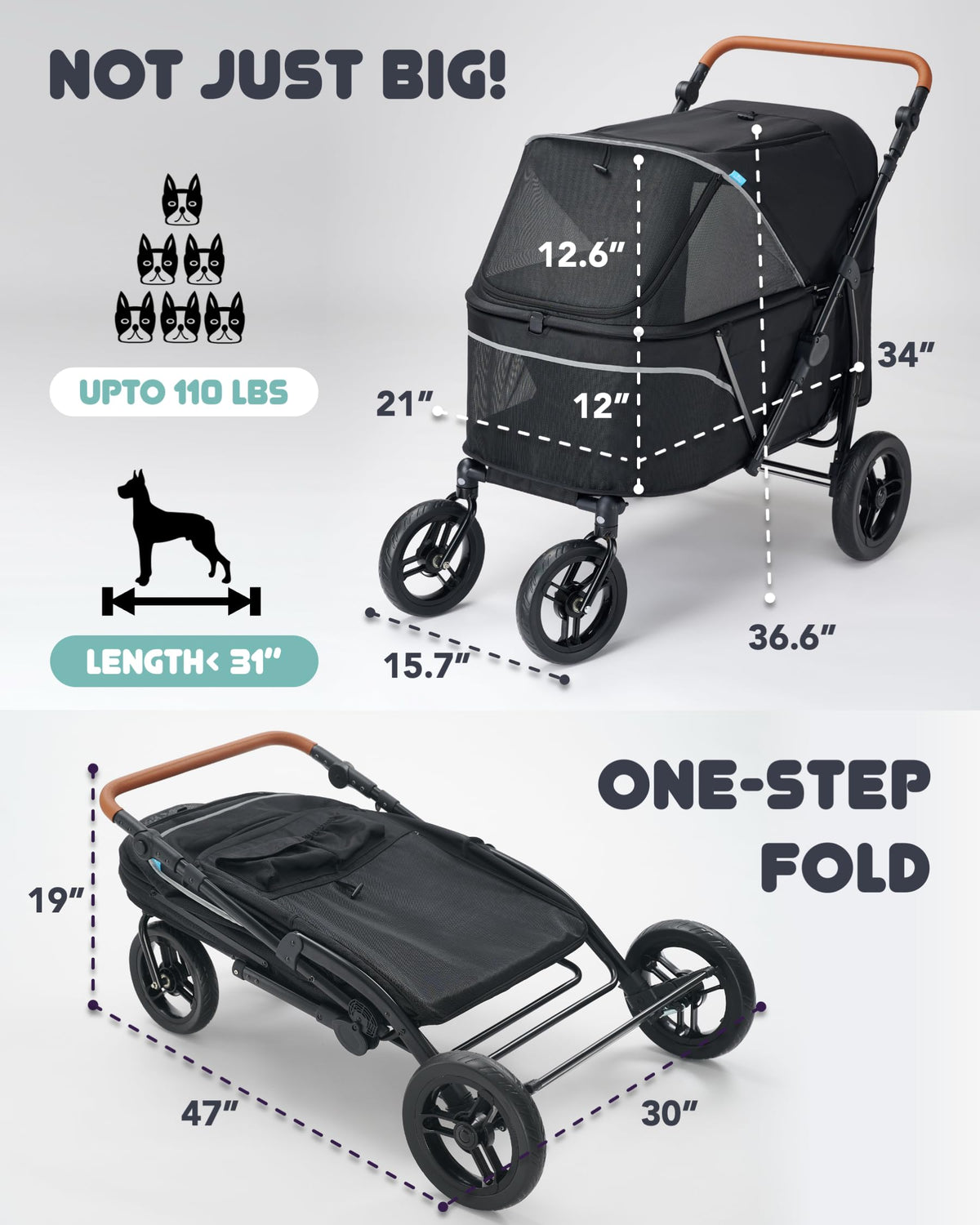 Large Pet Stroller P1562