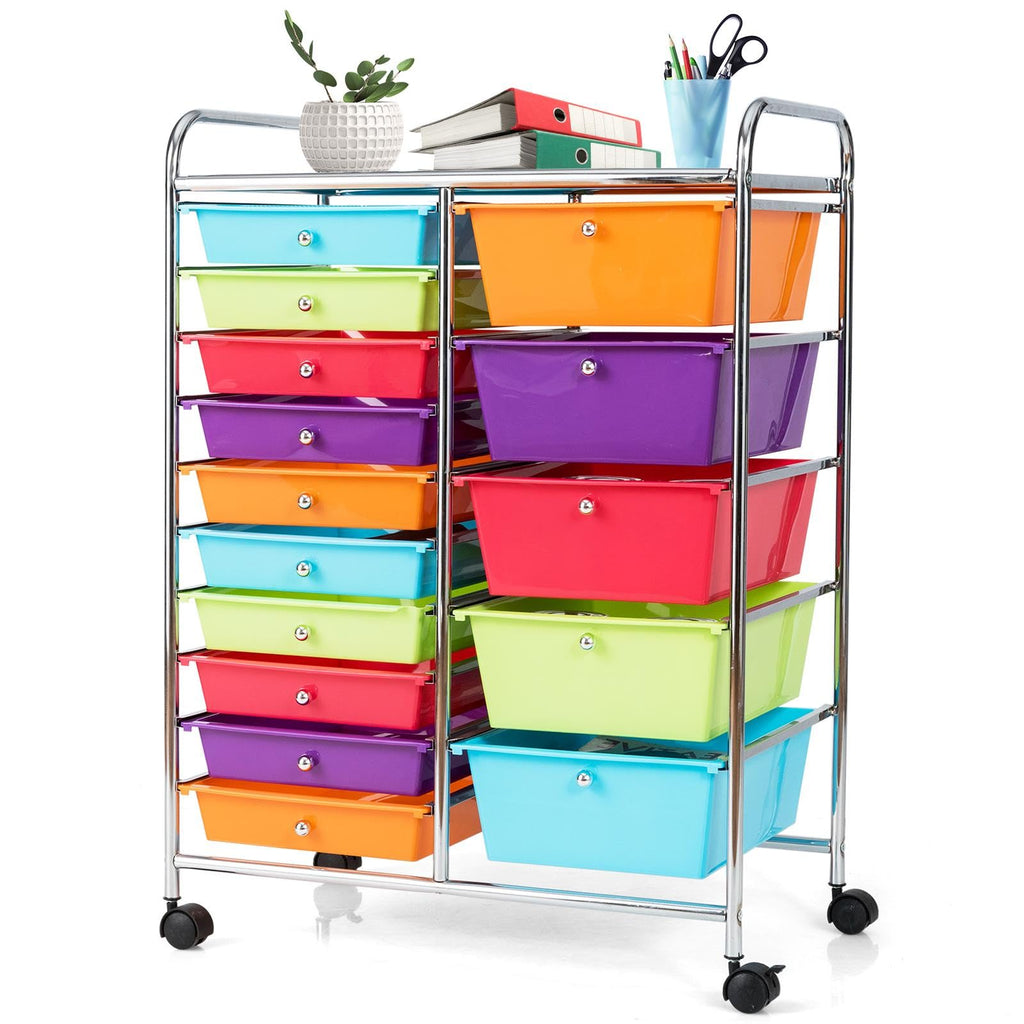 15 Drawers Rolling Storage Cart W18617