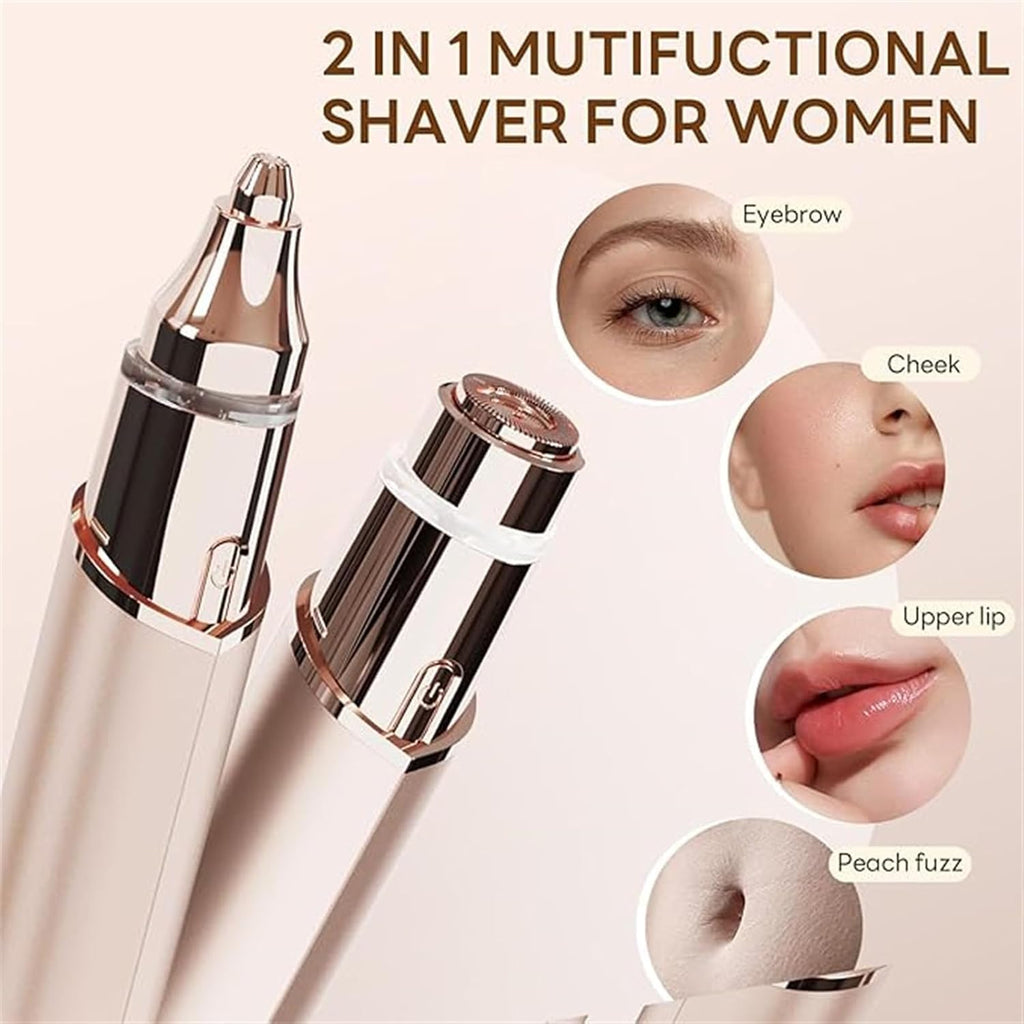 Portable Facial Shaver for Women, 2-in-1 Eyebrow Trimmer Q894946