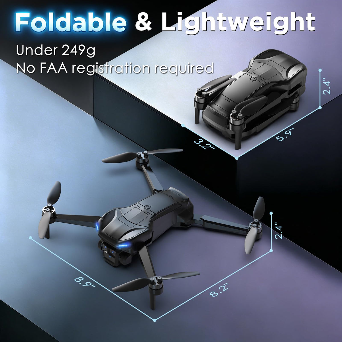4K Camera GPS Foldable Drone with 4.5” HD Screen Controller S4848