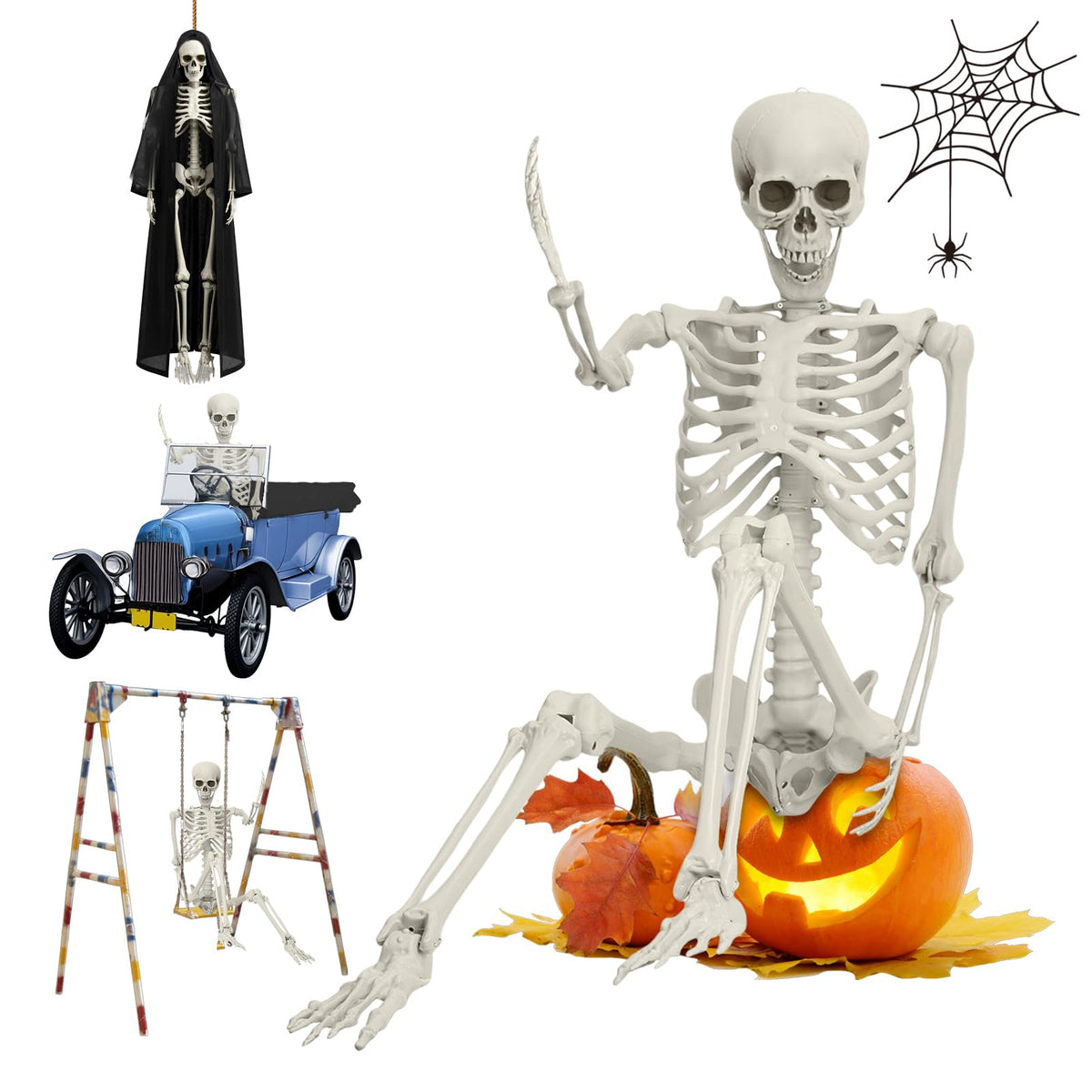 5.4FT Posable Life Size Skeleton Q36697