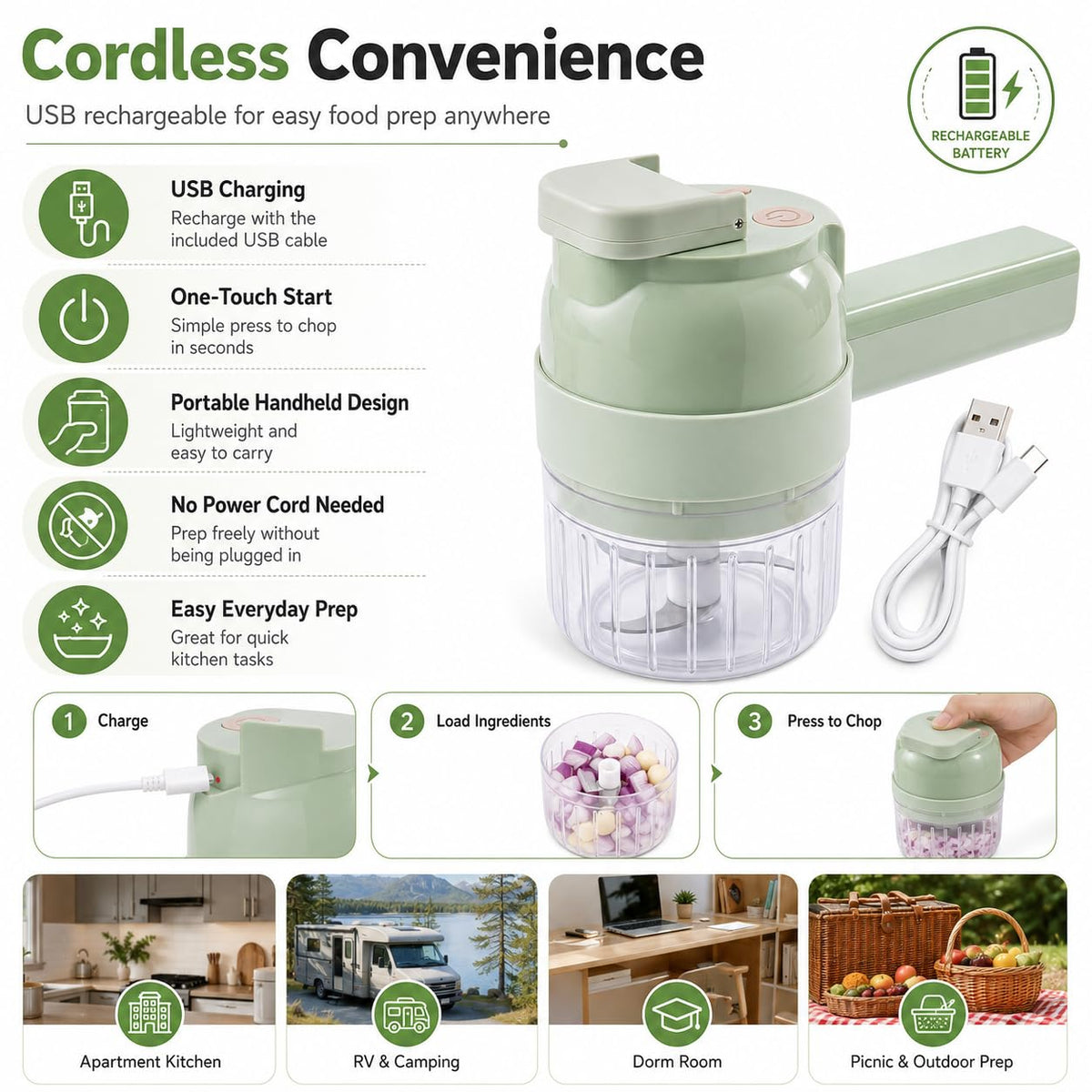 Handheld Electric Vegetable Cutter Set E996