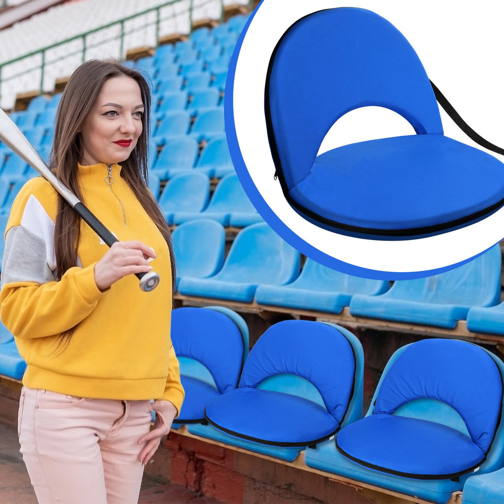 4 Pcs Adjustable Folding Portable Stadium Seats with Back W263