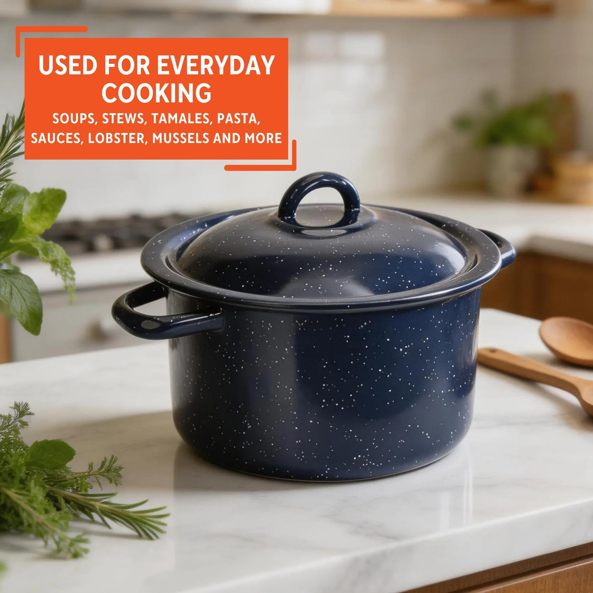 6 Qt Enamel Stock Pot U790920