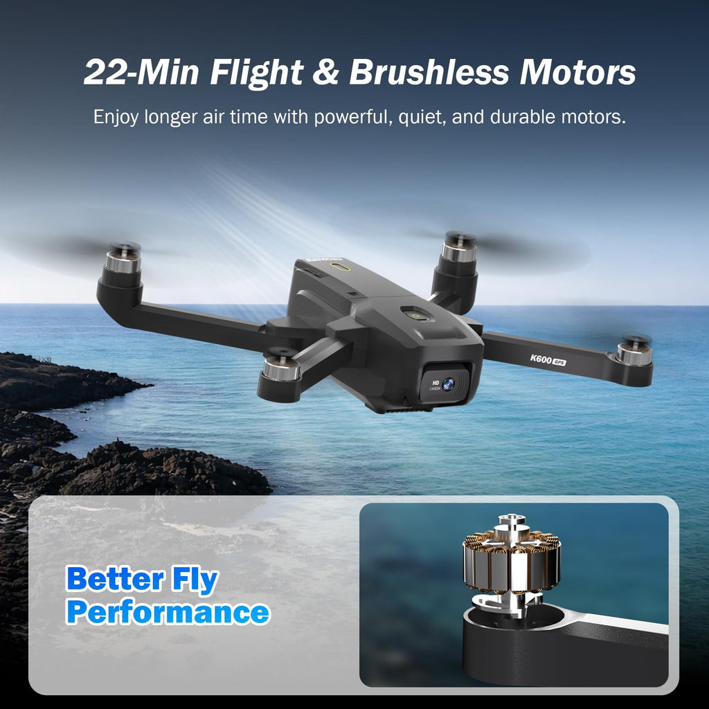 GPS Drone with EIS Camera, 4.5" HD LCD RC Screen, 32G SD Card, under 249g N876077