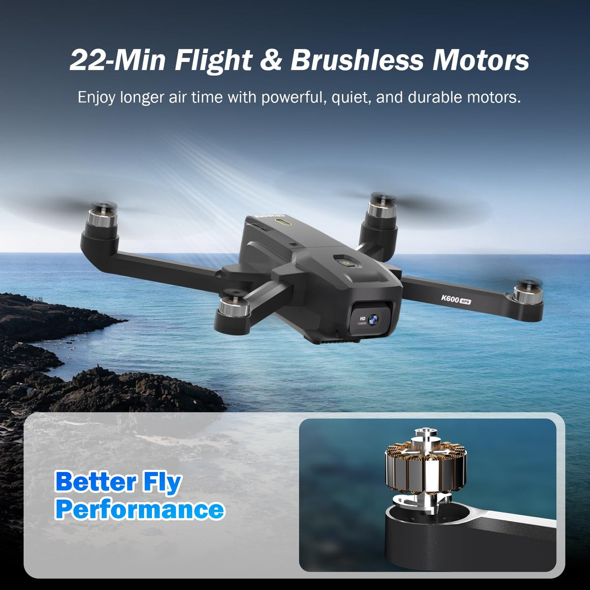 GPS Drone with EIS Camera, 4.5" HD LCD RC Screen, 32G SD Card, under 249g N876077