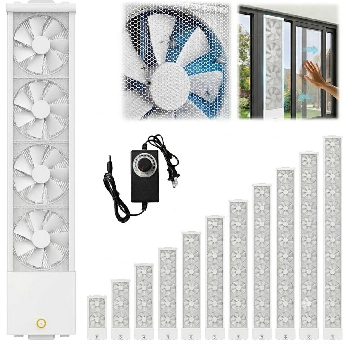 Window Exhaust Fan Reversible Airflow Variable Speed Retractable E933