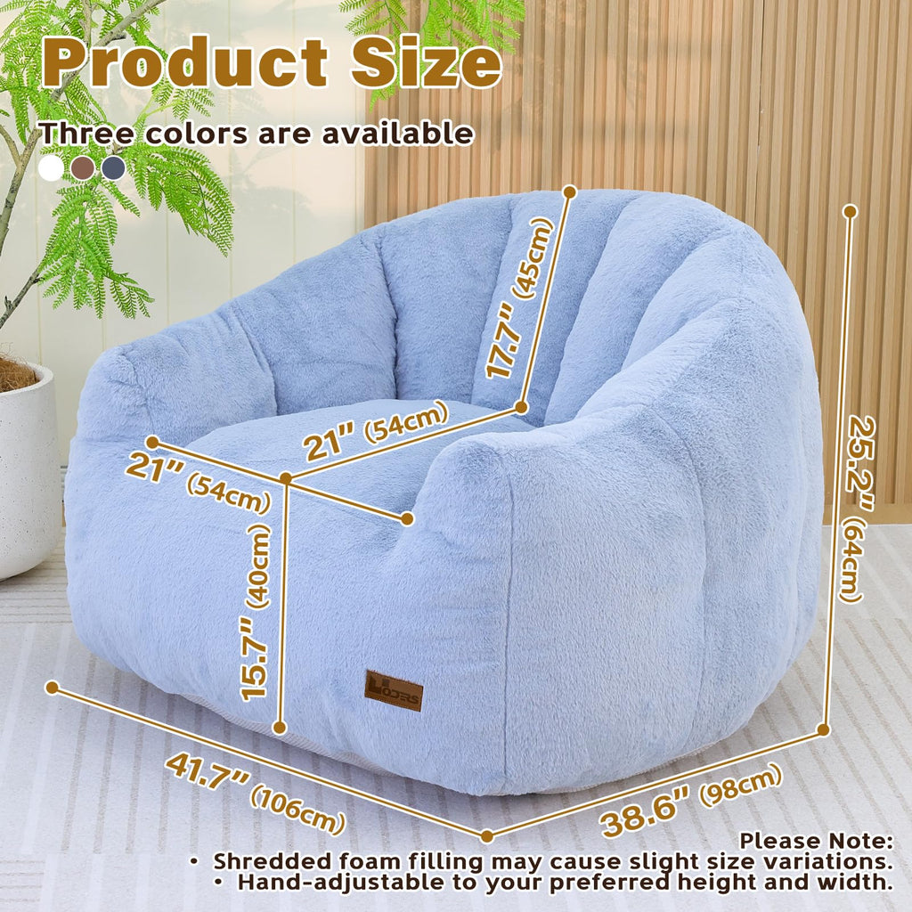 Light Blue Corduroy Bean Bag Chair W801