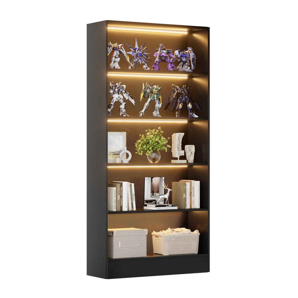 Black 5-Tier Wooden Bookshelf X972403