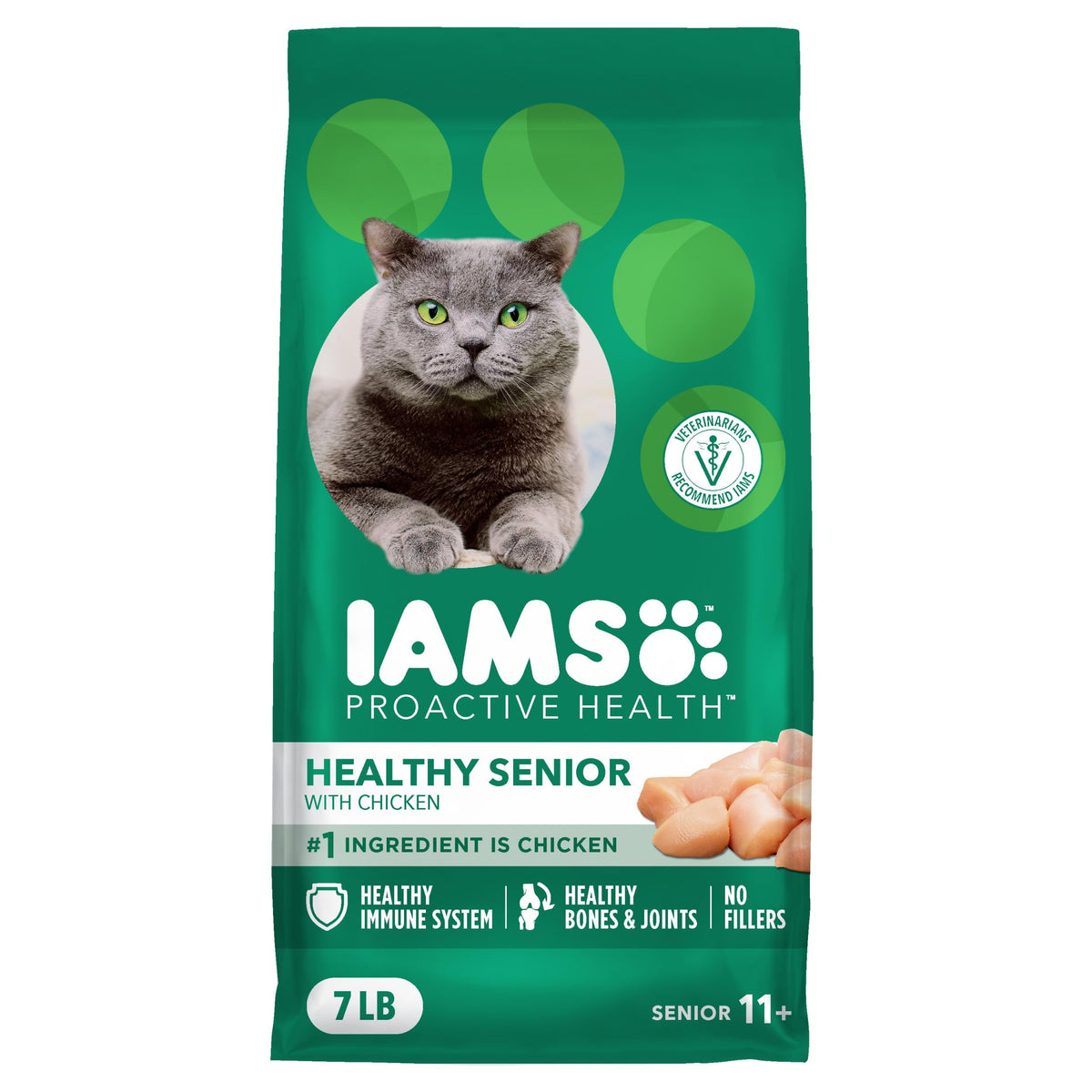 Senior Chicken Dry Cat Food 7 lb T869759