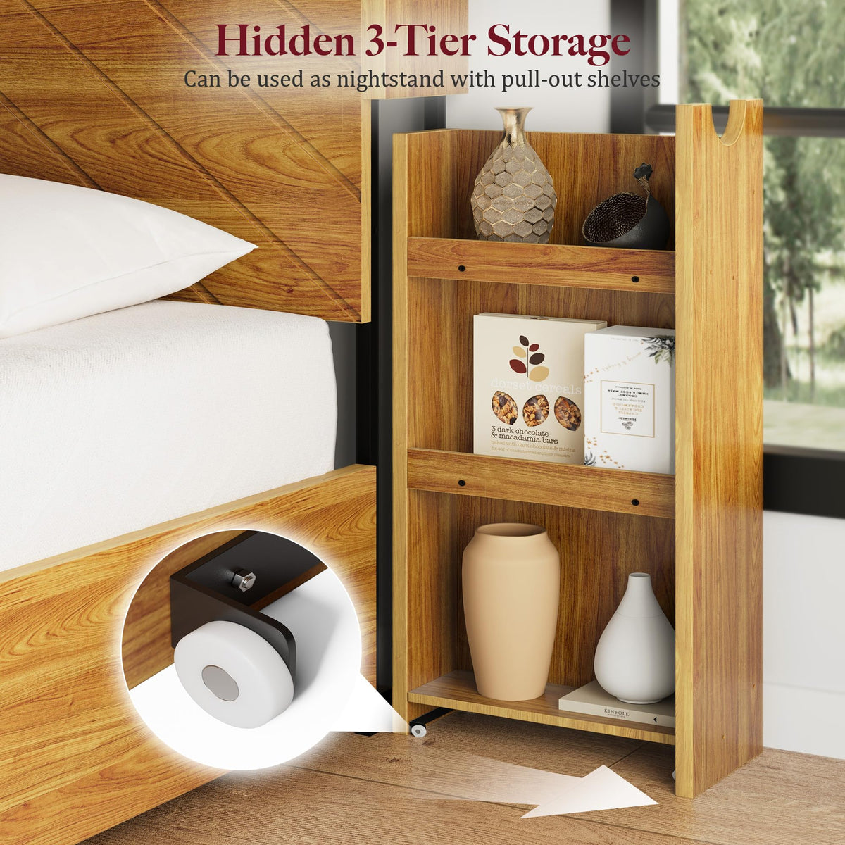 Queen Bed Frame with 4 Drawers L726