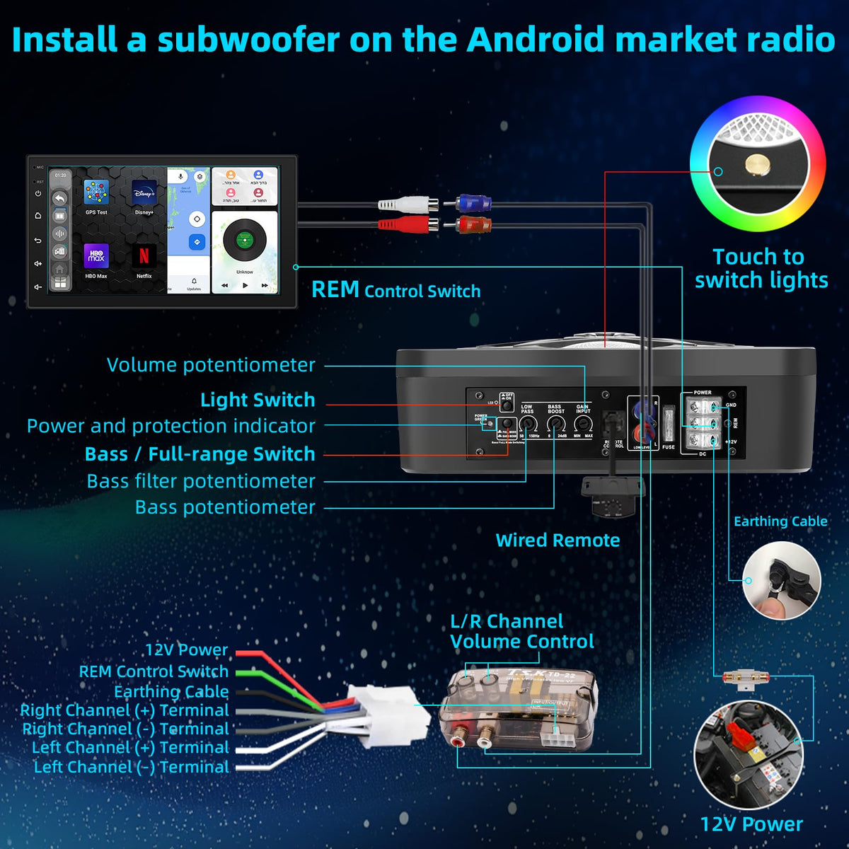 10" Powered Under Seat Subwoofer with Amp R5441