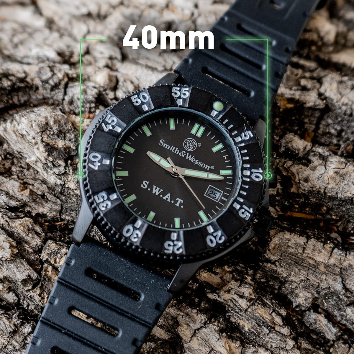 Men's Tactical Watch, 3ATM, Stainless Steel, 40mm Z154