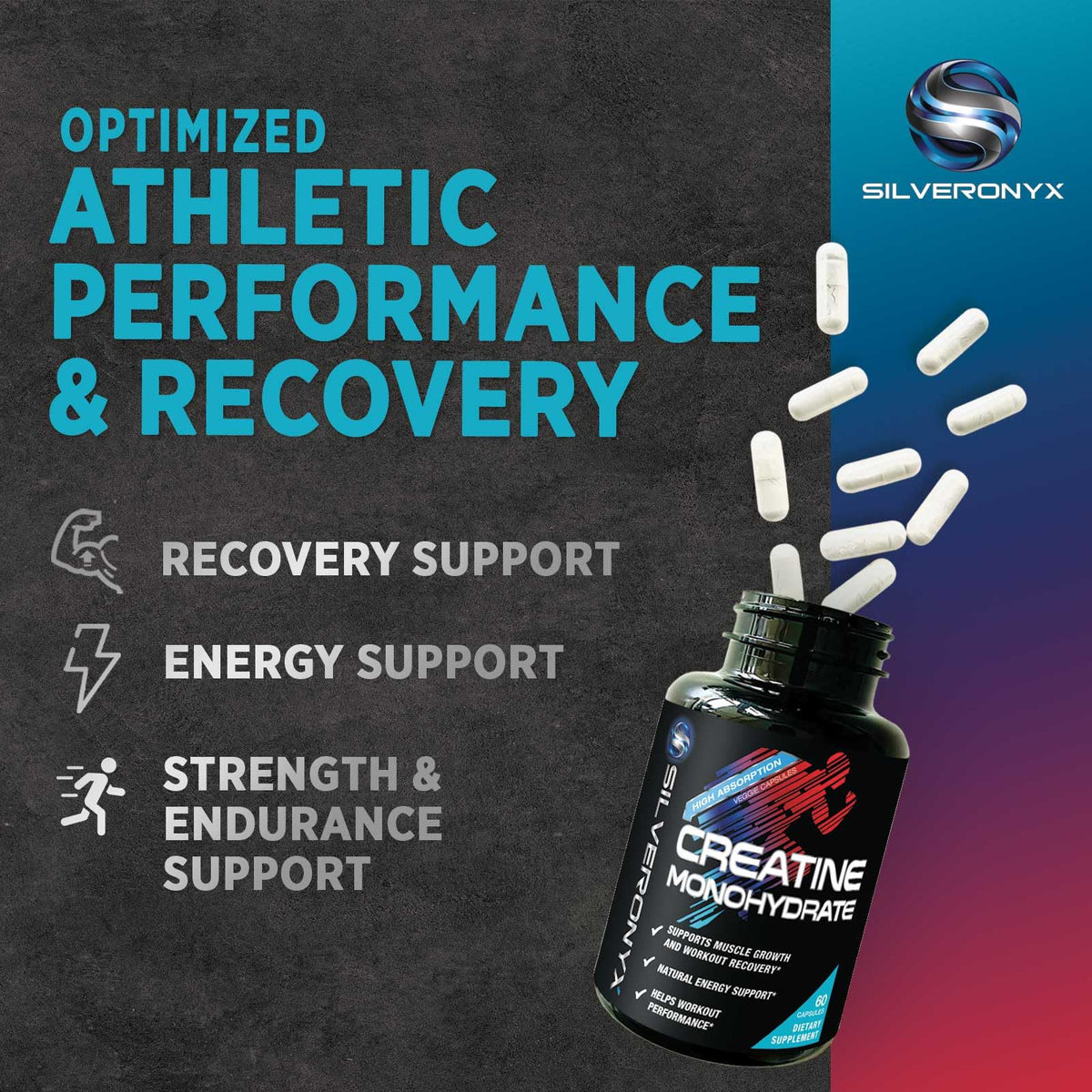 Micronized Creatine Monohydrate 3000mg 60 Capsules R449001