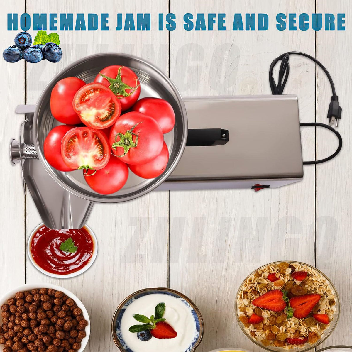 Electric Tomato Strainer Machine 330 lbs/hr 450W Stainless Steel C360