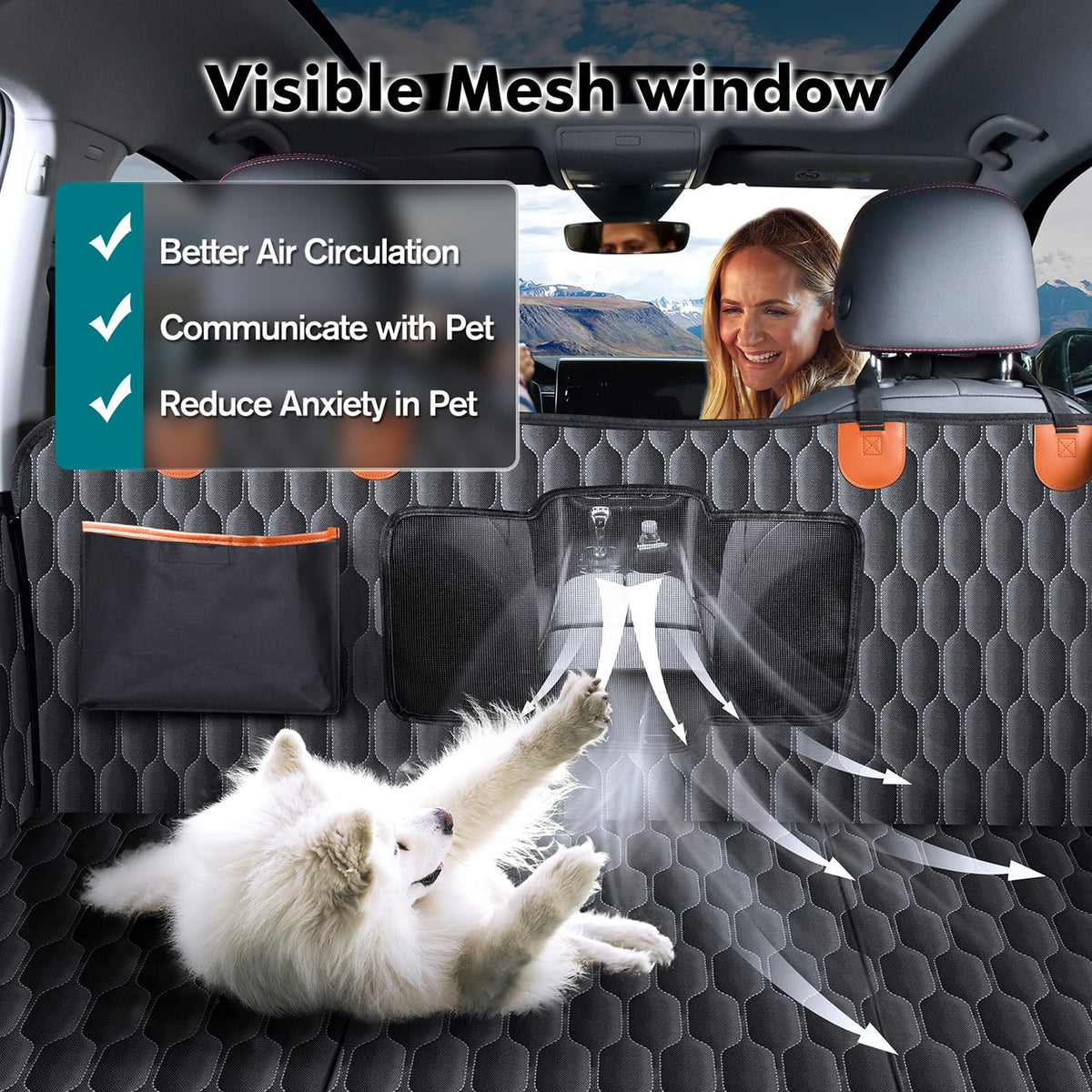 XL Waterproof Dog Back Seat Extender M524