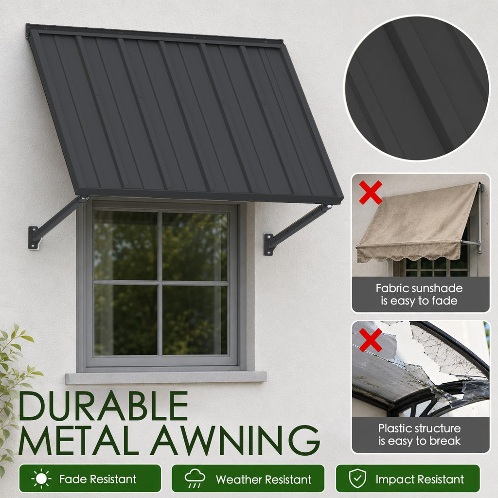 Adjustable Door Window Awning 42"W×32" T7421