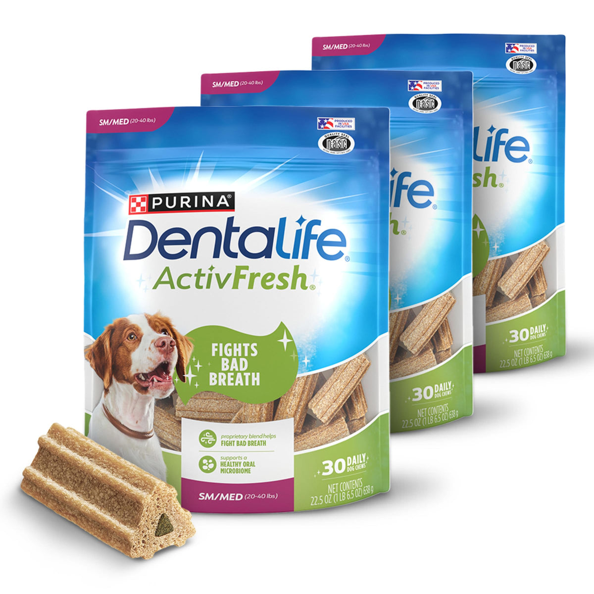 Chicken Flavor Dental Chews for Adult Dogs 30 ct. S336351