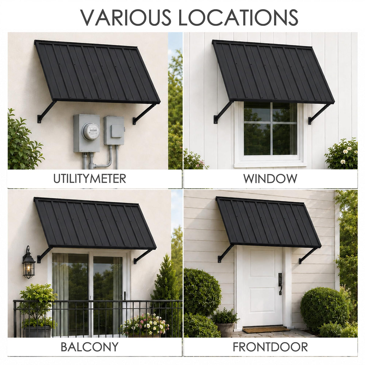 Adjustable Door Window Awning 42"W×32" T7421