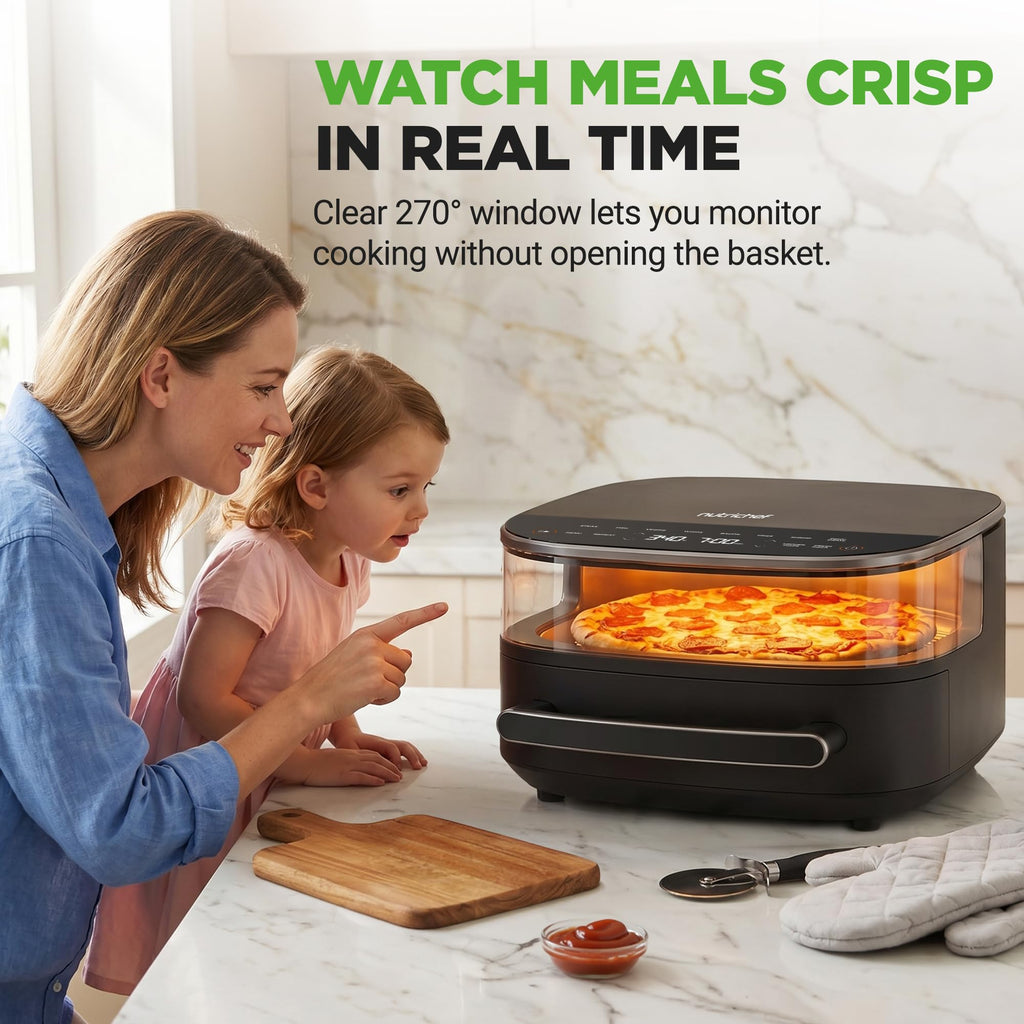 6 Quart Extra Large Air Fryer with 11-in-1 Cooking Presets Grey U4752