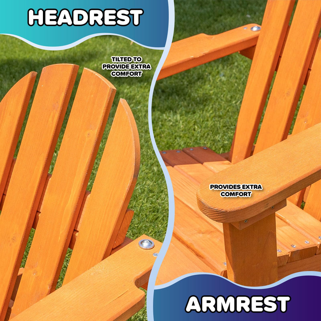 Brown Wooden Adirondack Chair A673901