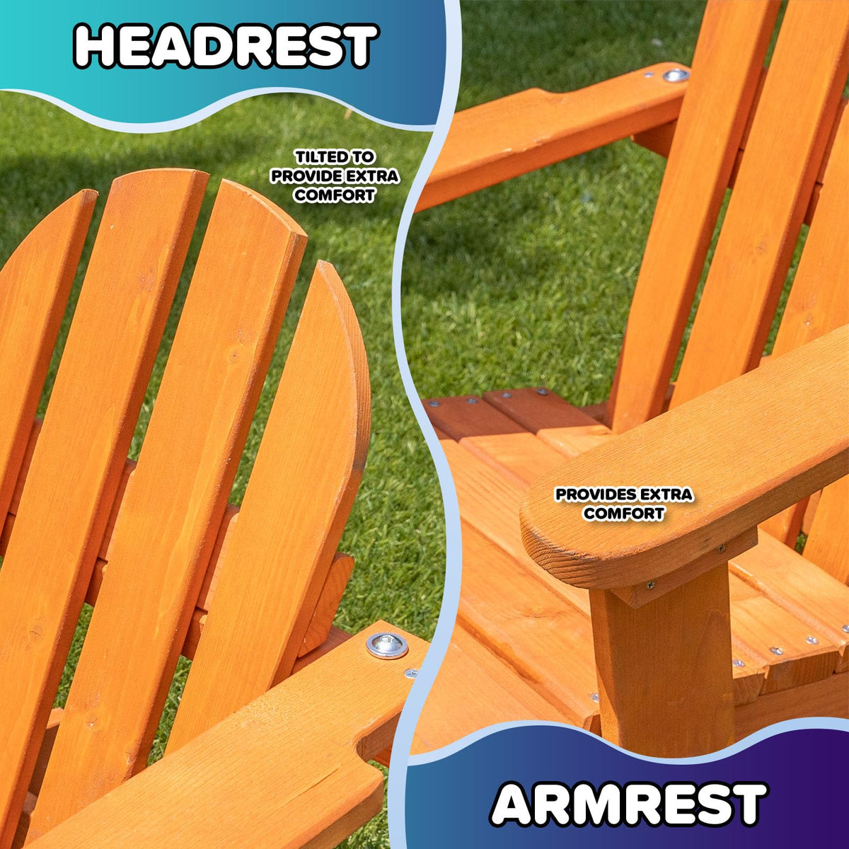 Brown Wooden Adirondack Chair A673901