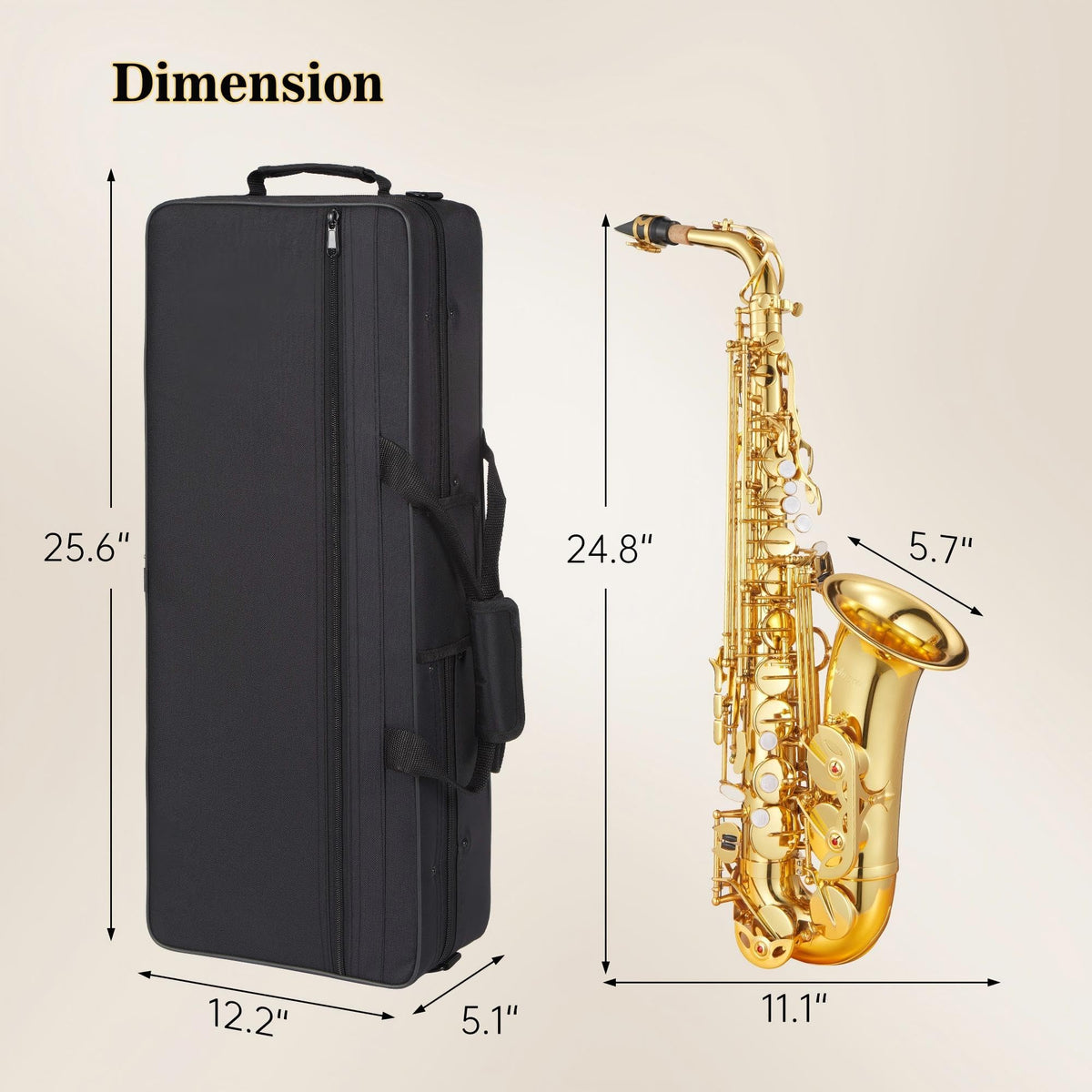 Alto Saxophone Copper Body Electroplated Gold Finish P1581