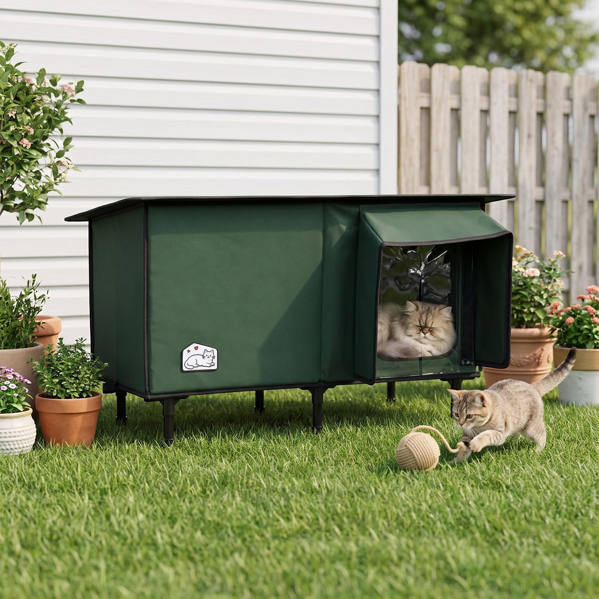 Heated Outdoor Cat House W7373