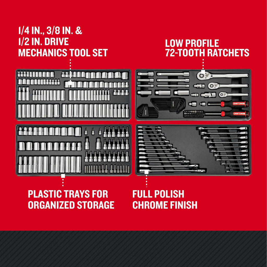 298 Piece Hand Tool and Socket Set SAE/Metric A8169