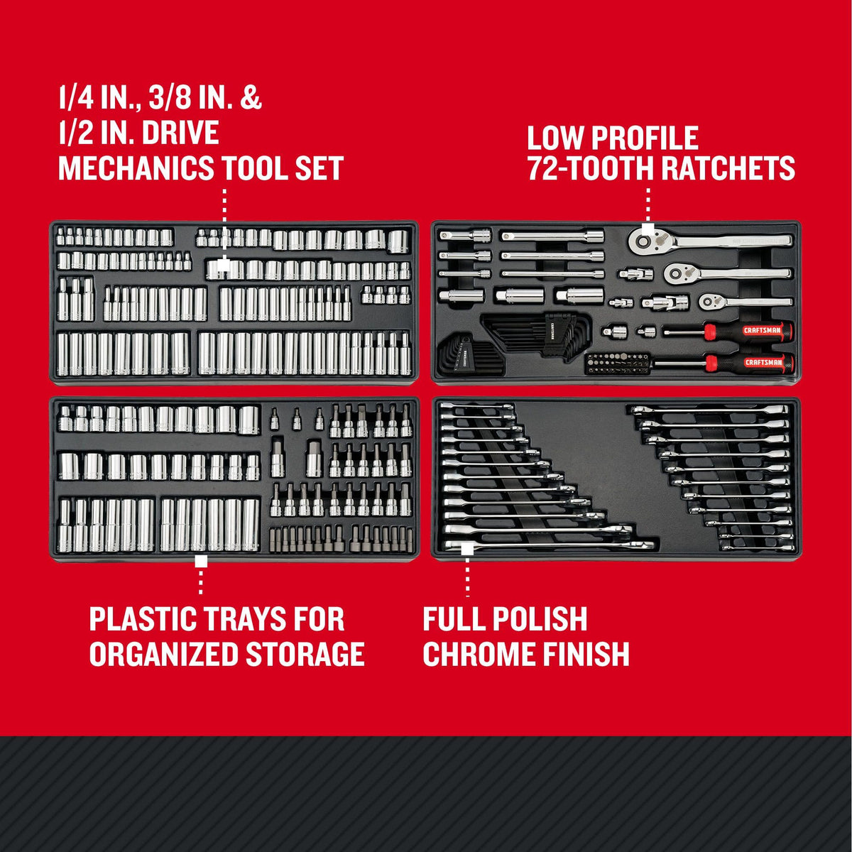 298 Piece Hand Tool and Socket Set SAE/Metric A8169