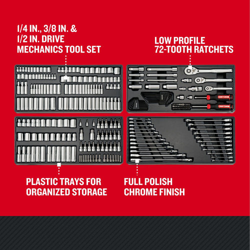 298 Piece Hand Tool and Socket Set SAE/Metric A8169