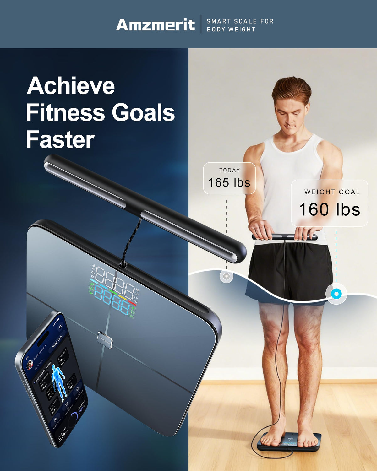 Smart Body Weight Scale with Handle W10773