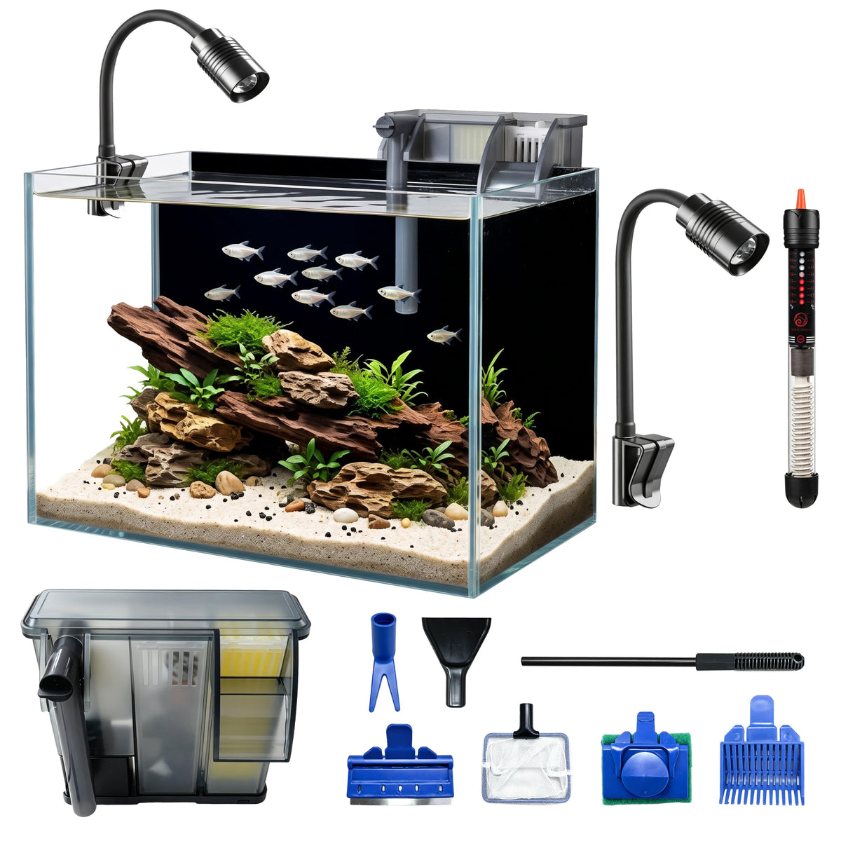 3.3 Gallon Glass Aquarium Kit H95909