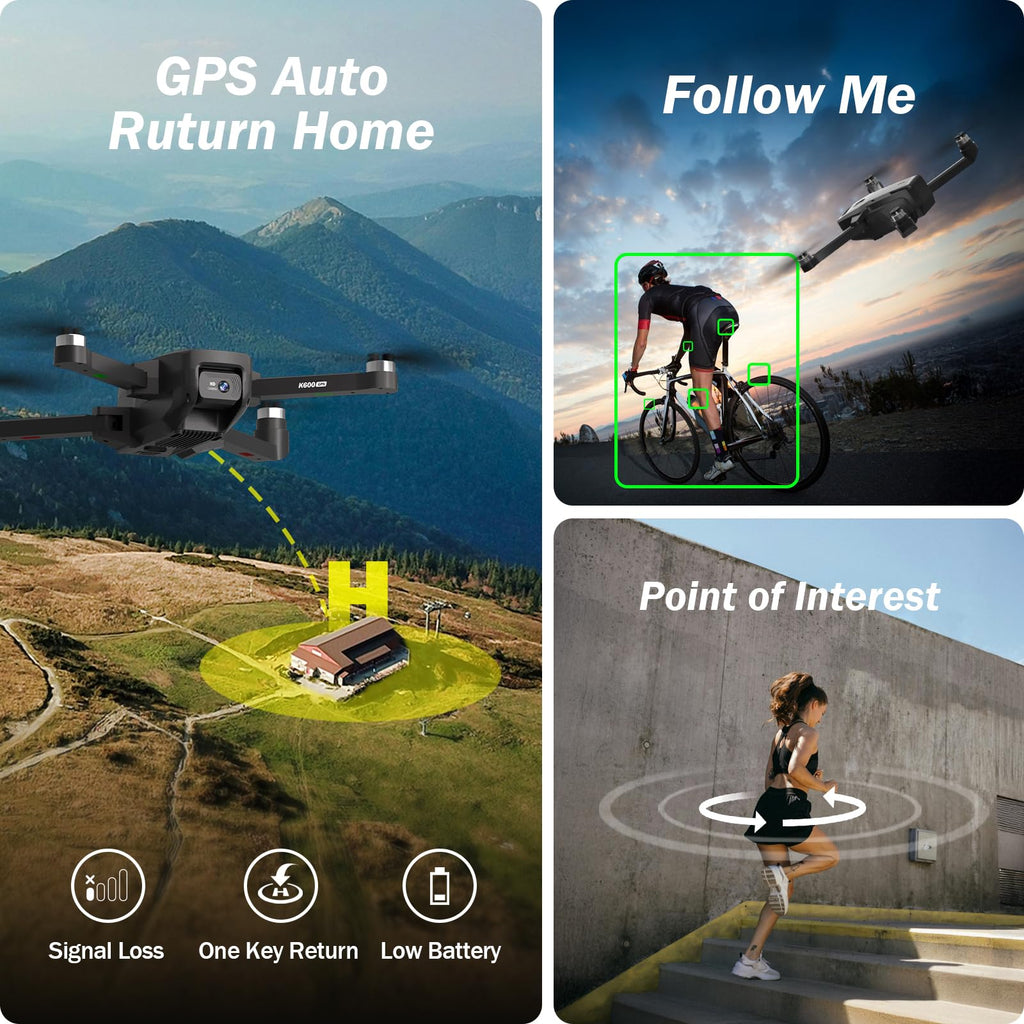 GPS Drone with EIS Camera, 4.5" HD LCD RC Screen, 32G SD Card, under 249g N876077