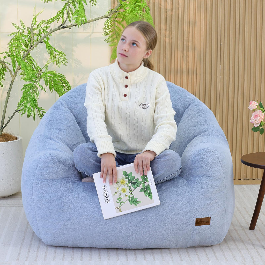 Light Blue Corduroy Bean Bag Chair W801