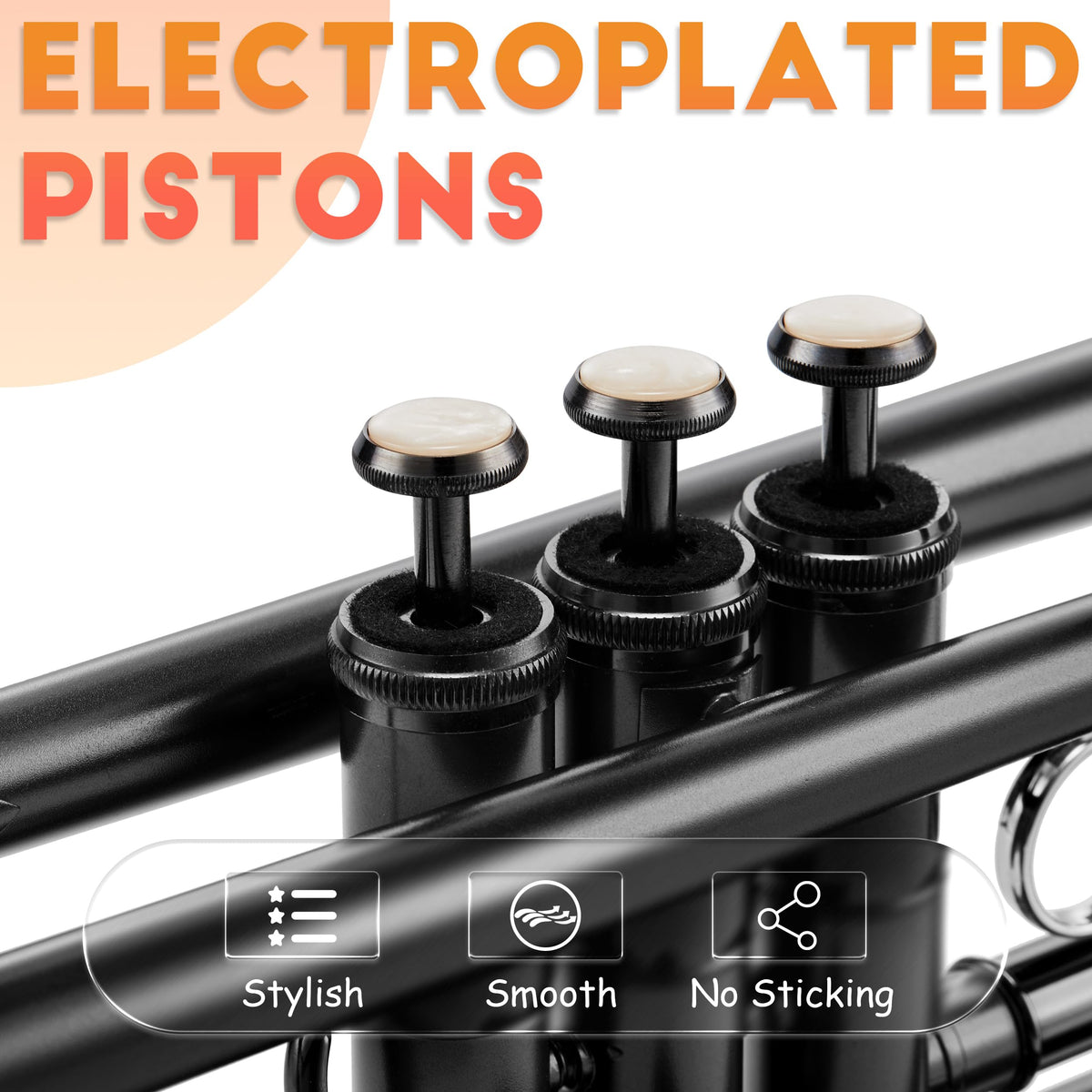 Satin Black Bb Trumpet with Hard Case Y897