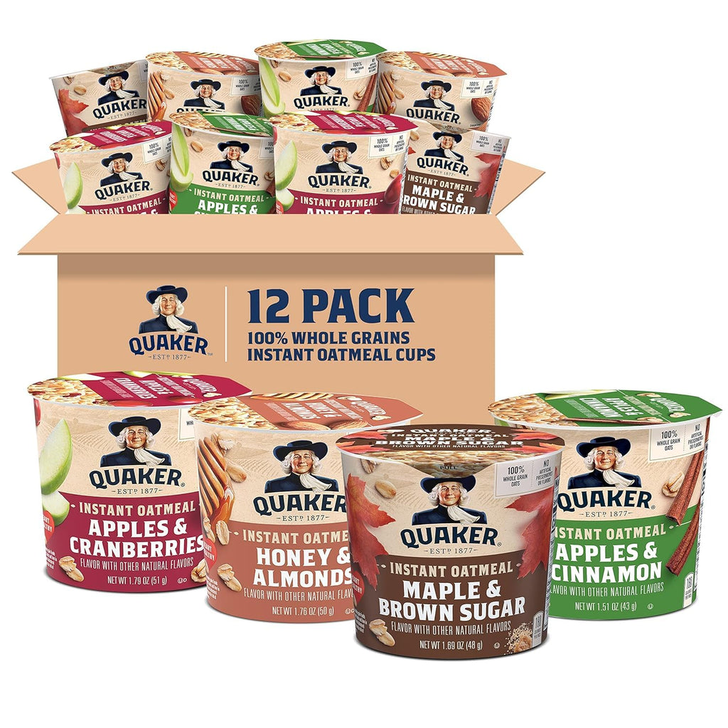 Instant Oatmeal 4 Flavor Variety Pack 1.76 Ounce (Pack of 12) K391